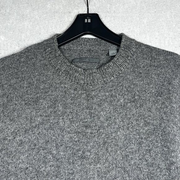 John Varvatos Sweater Mens Large Gray Wool Cashmere Blend Pullover Italy Made - Picture 3 of 12